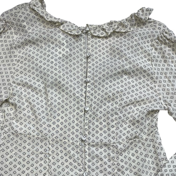 NWT Free People Deep V neck Cream Tunic Blouse/Mini Dress - Picture 9 of 15